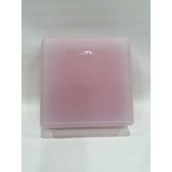 Tupperware Stacking Square Container 8 1/2” X 8 1/2” Red Lid 5352B - Picture 5 of 8